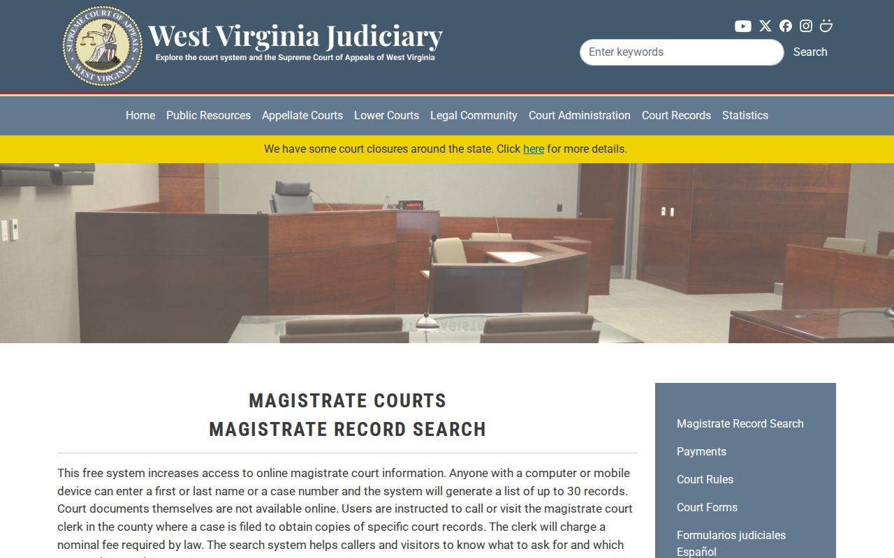 Calhoun County criminal case MCR search instructions